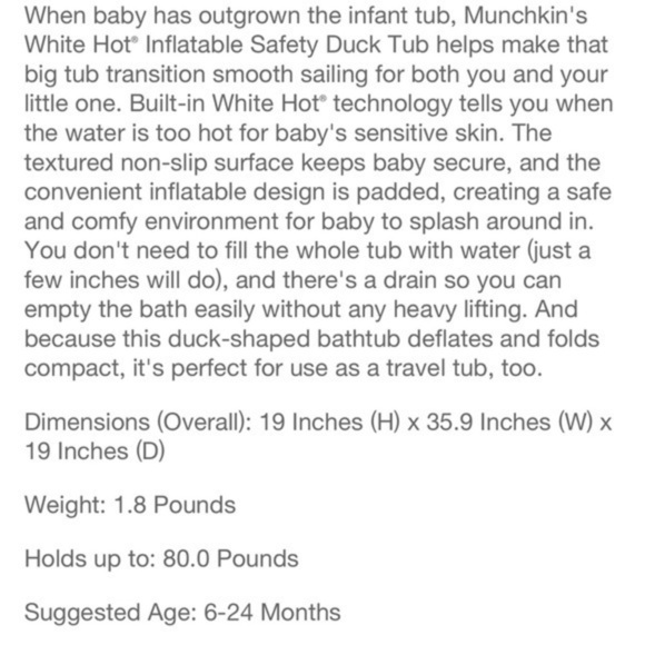 🔴6/$26🔴 Inflatable Infant Bathtub W/ Safety Hot Temperature Indicator​ - Picture 5 of 8